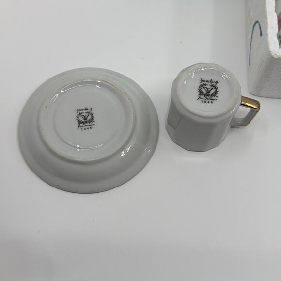 Yau Shing 1946 Porcelain Cup & Saucer Tea Coffee Set 12 Pieces New Espresso - Picture 5 of 5